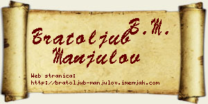 Bratoljub Manjulov vizit kartica